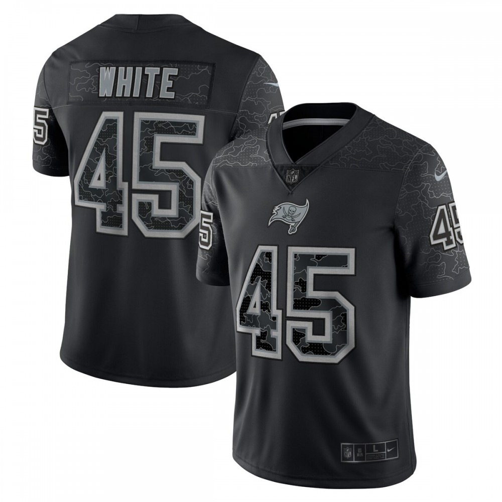Devin White Tampa Bay Buccaneers Nike RFLCTV Limited Jersey - Black-GridironStore